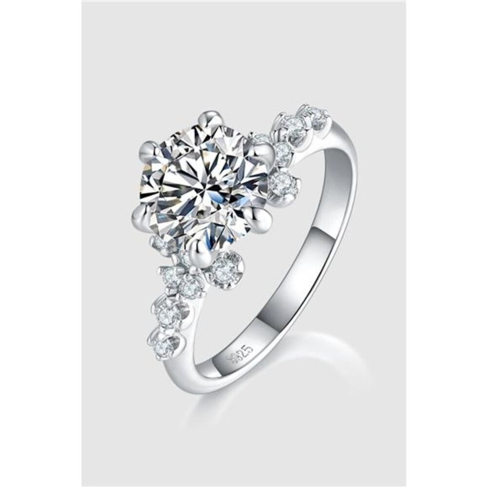 2 Carat Moissanite 925 Sterling Silver Ring